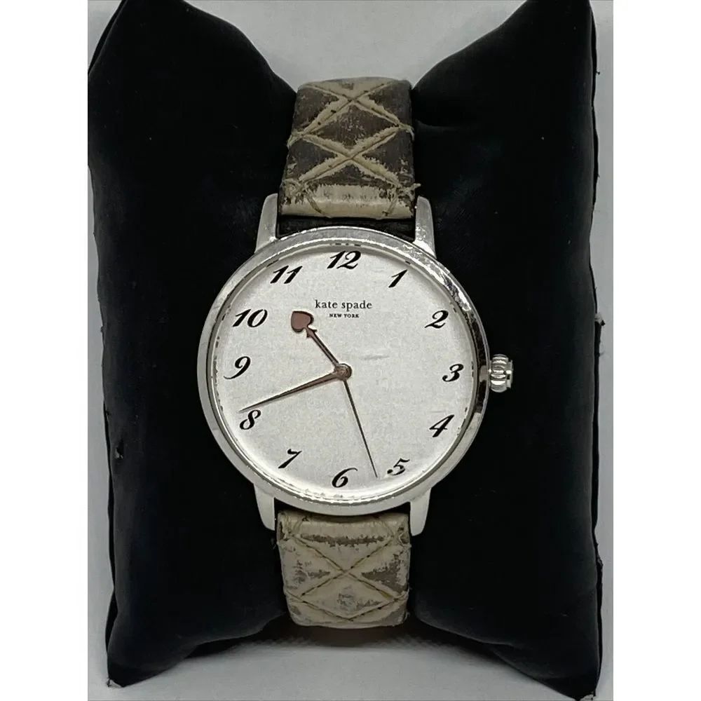 Kate Spade Metro 0784 Women Leather Analog White Dial Quartz Genuine Watch JK781